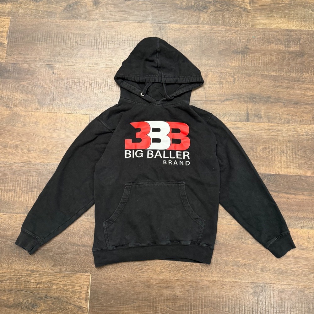 Big Baller Brand BBB Graphic Hoodie Black Red White Logo Sweatshirt Small